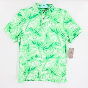 PGA Tour Men's UPF 40 Moisture Wicking Stretch Gumdrop Green Polo Shirt Sz S NWT